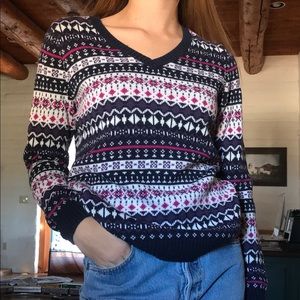patterned sweater